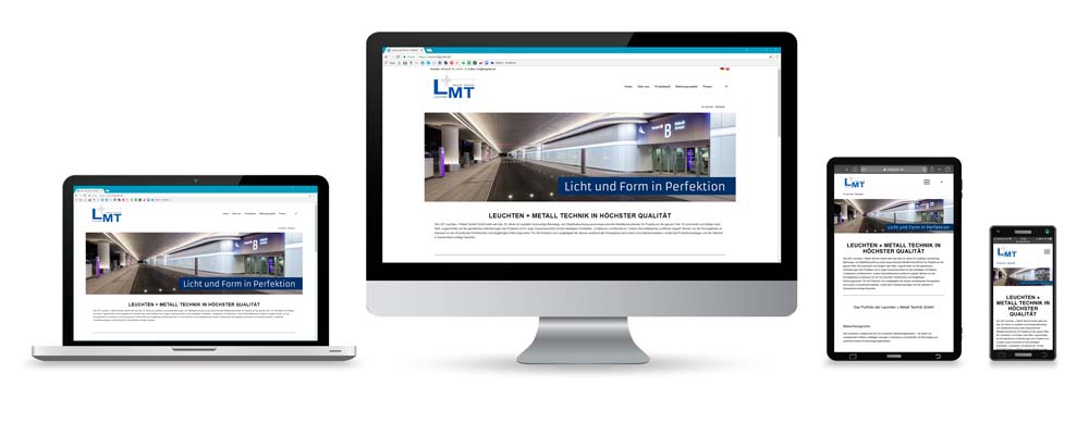 Website der LMT auf diversen Geräten